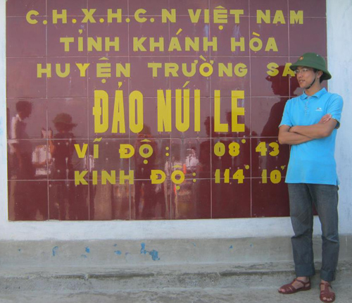 Chử Đình Phúc từng ra thăm quần đảo Trường Sa.